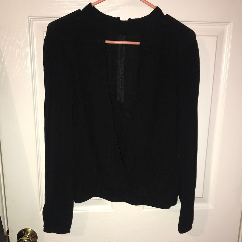 Black Blouse with Open Front by Express